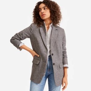 Everlane The Oversized Blazer Gray Herringbone